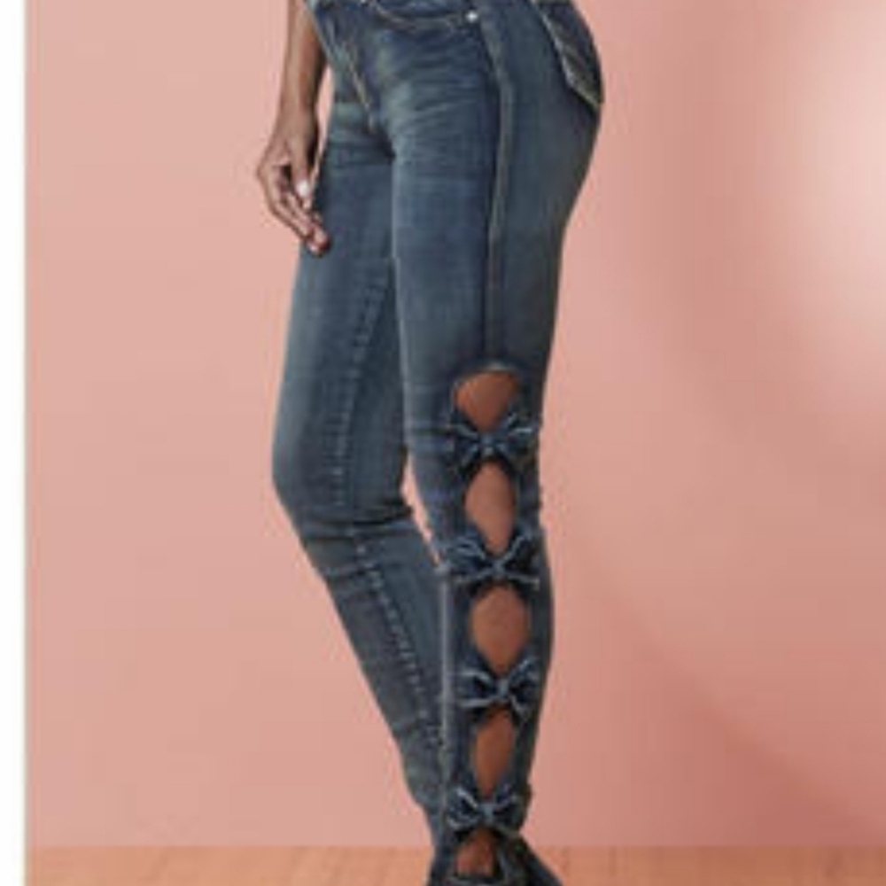 K. Jordan Peek-a-Bow skinny jeans size 16
